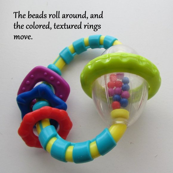 2 BABY TOYS, FISHER-PRICE + KIDS II, MOVING PARTS, BRIGHT and CLEAN - Picture 4 of 5